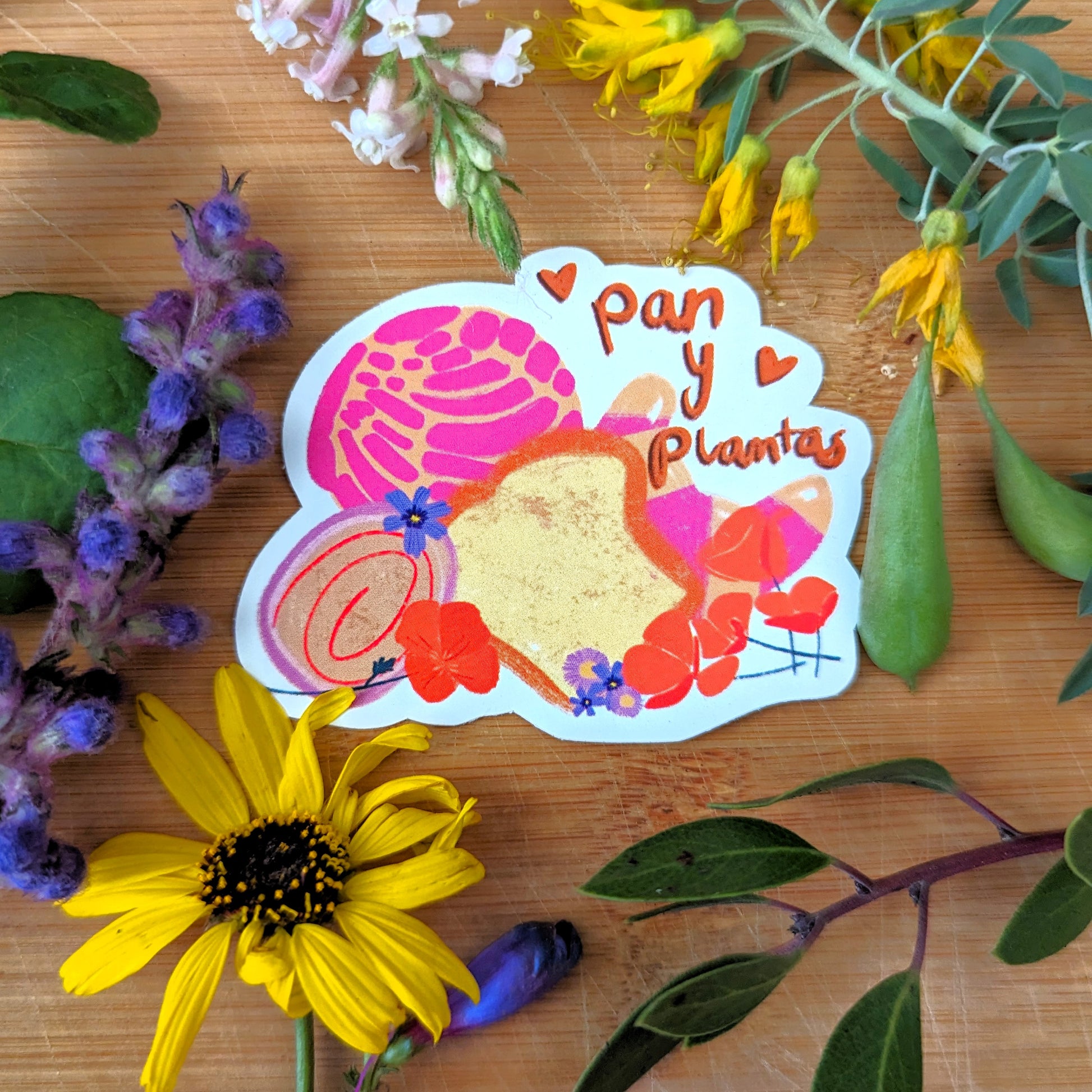 Pan y Plantas Sticker image 0